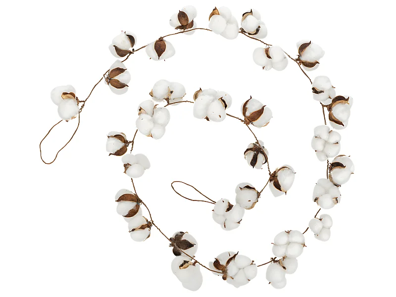 Guirlande de Noël Fleurs de Coton L 200 cm