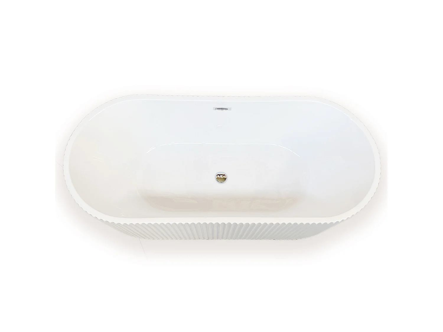 Freistehende Badewanne 168 x 74 cm + Mischbatterie – Hope