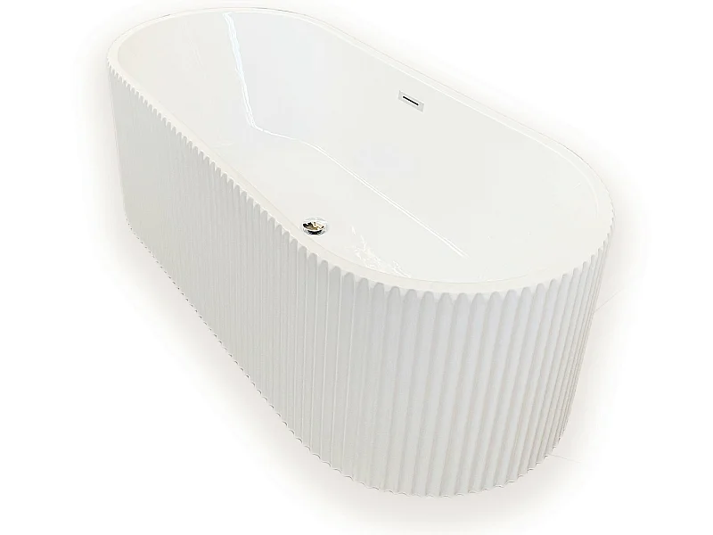 Vasca da bagno freestanding 168 x 74 cm bianca – Hope