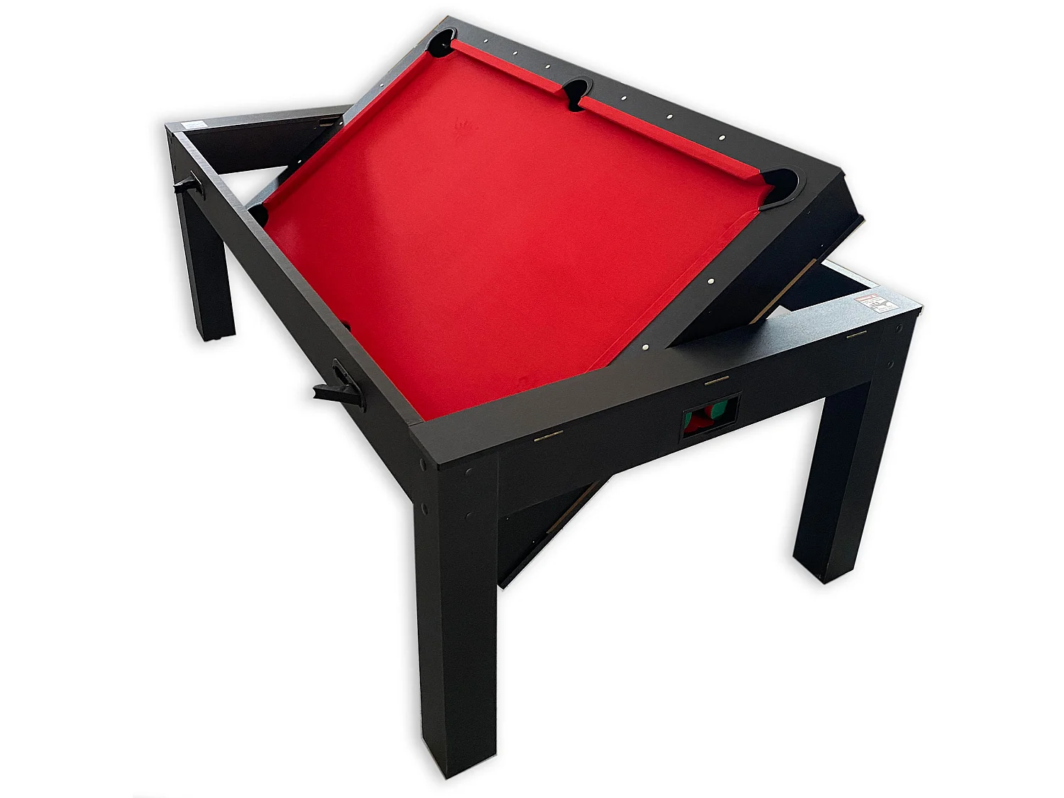 Table de Billard multi-jeux 7 FT Rouge Air Hockey + Table de Tennis + Table Top – Rocket