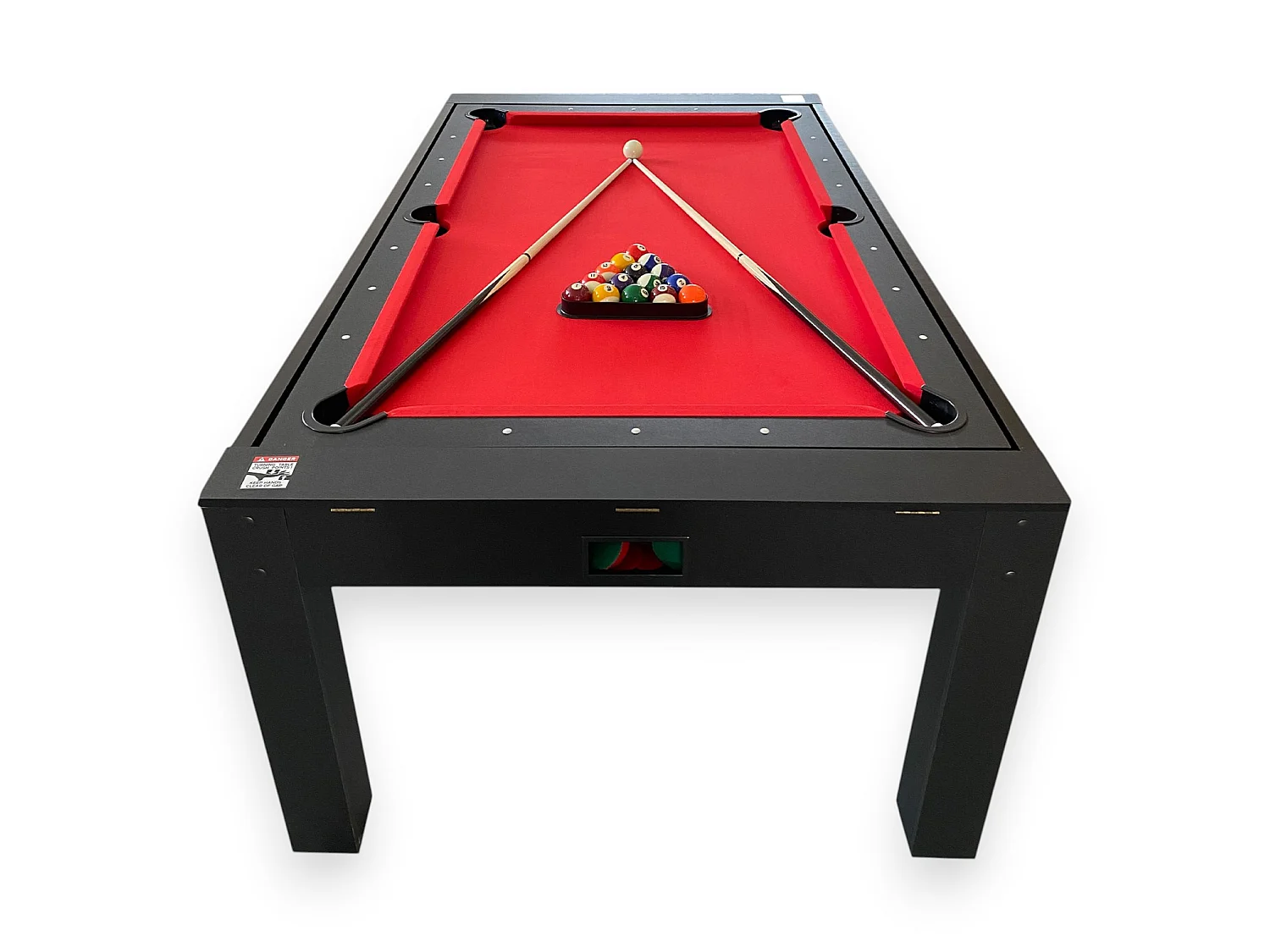 7 ft Multi-Game Table with Red Pool Table, Air Hockey and Table Tennis – Rocket