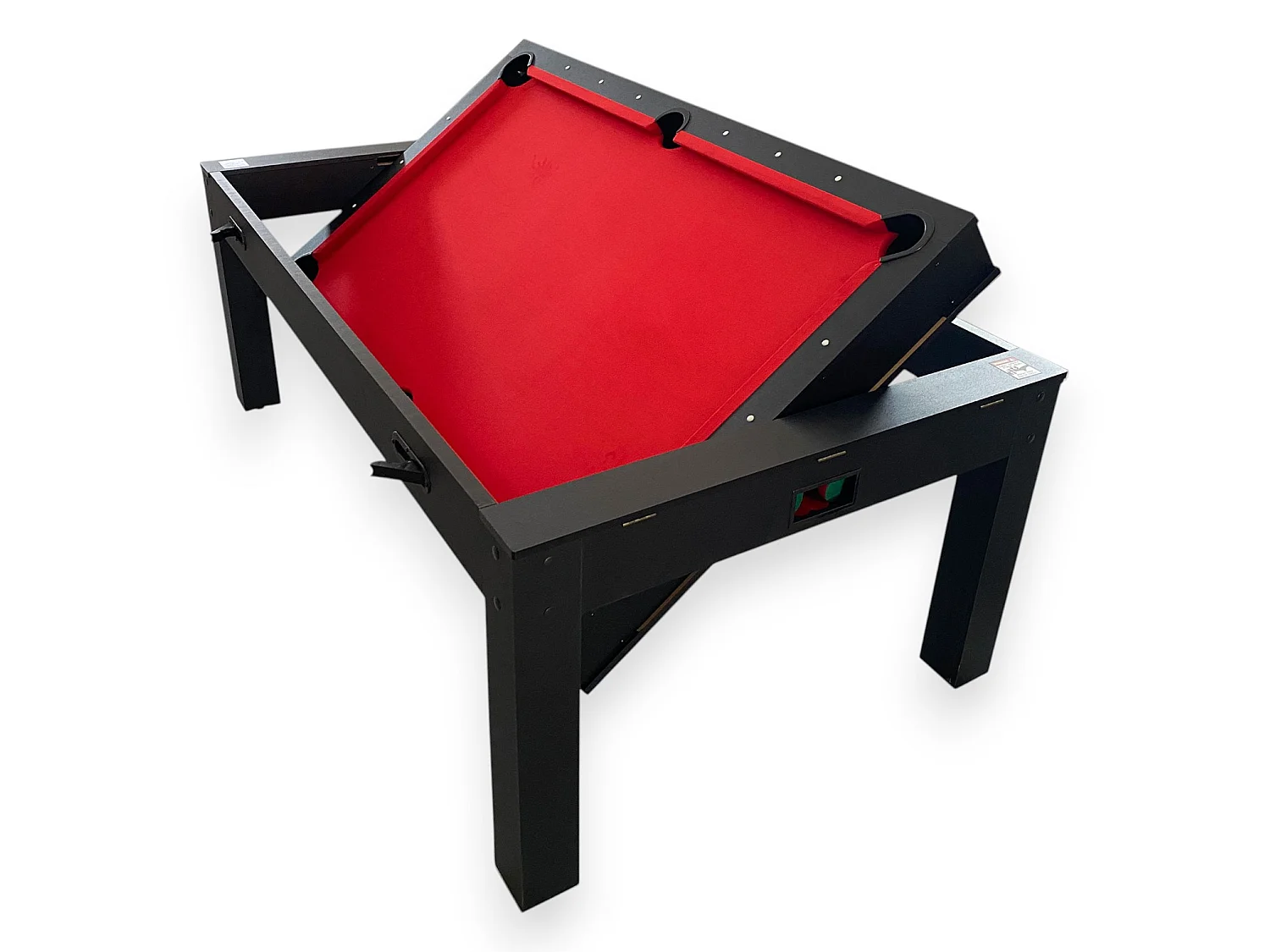 7 ft Multi-Game Table with Red Pool Table, Air Hockey and Table Tennis – Rocket