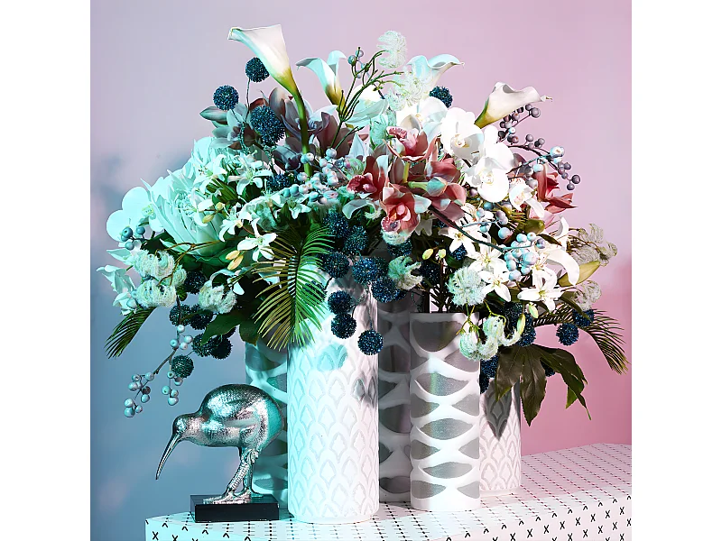 Branche de Pin Pailletée Izia Noël - Bleu / 127 cm