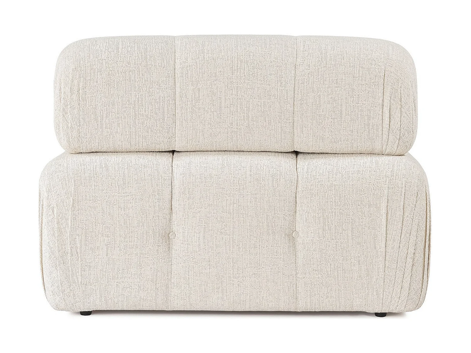 Poltrona elegante de 1 lugar, cor creme, 100 cm x 100 cm x 80 cm | Estrutura em madeira de faia e aglomerado, 100% poliéster, espuma 28 DNS | Design m