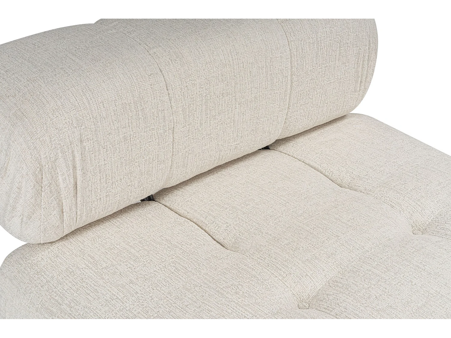 Poltrona elegante de 1 lugar, cor creme, 100 cm x 100 cm x 80 cm | Estrutura em madeira de faia e aglomerado, 100% poliéster, espuma 28 DNS | Design m