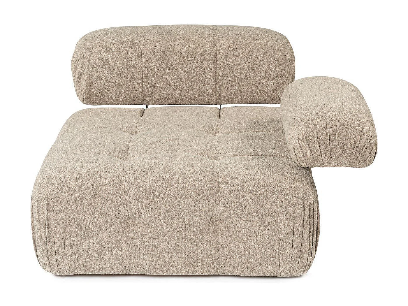 Elegante sillón de 1 plaza, color melocotón, 100 cm x 100 cm x 80 cm | Estructura de madera de haya y aglomerado, 100% poliéster, espuma 28