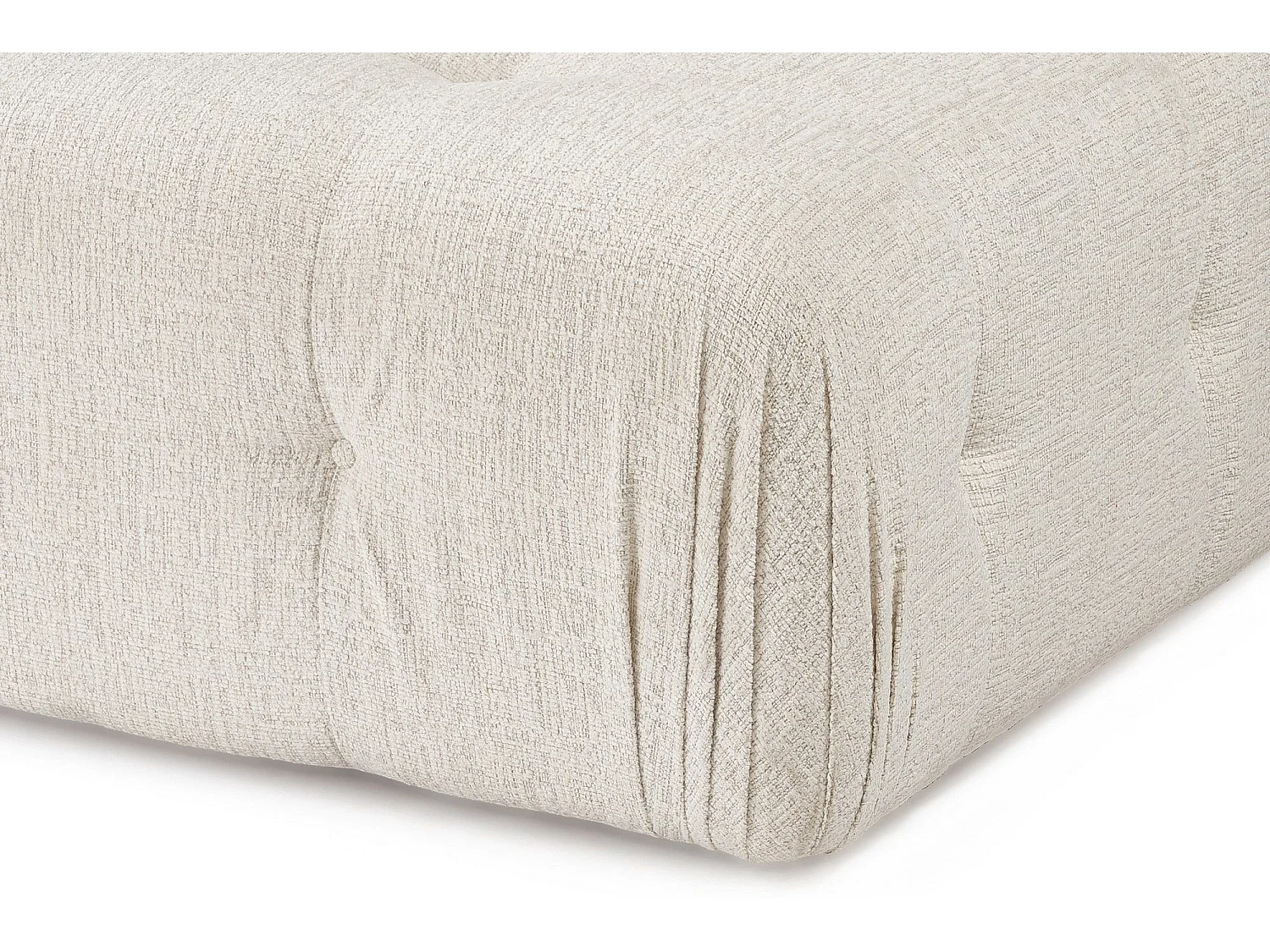 Poltrona elegante de 1 lugar, cor creme, 100 cm x 100 cm x 80 cm | Estrutura em madeira de faia e aglomerado, 100% poliéster, espuma 28 DNS | Design m