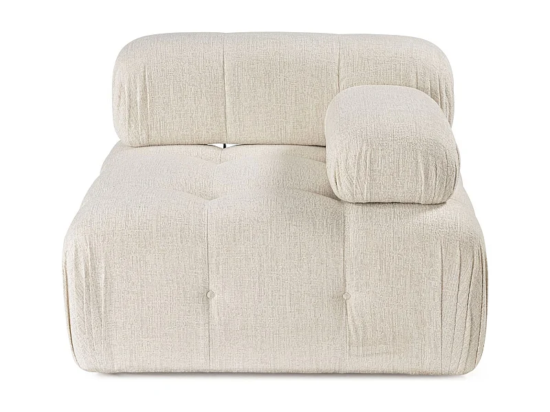 Poltrona elegante de 1 lugar, cor creme, 100 cm x 100 cm x 80 cm | Estrutura em madeira de faia e aglomerado, 100% poliéster, espuma 28 DNS | Design m