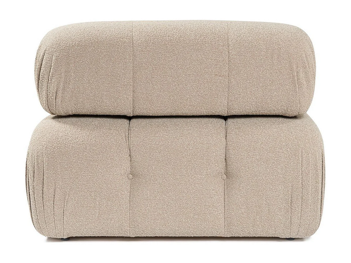 Elegante sillón de 1 plaza, color melocotón, 100 cm x 100 cm x 80 cm | Estructura de madera de haya y aglomerado, 100% poliéster, espuma 28