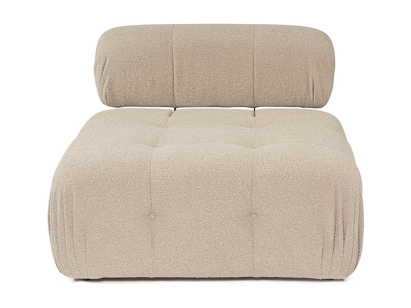 Elegante sillón de 1 plaza, color melocotón, 100 cm x 100 cm x 80 cm | Estructura de madera de haya y aglomerado, 100% poliéster, espuma 28