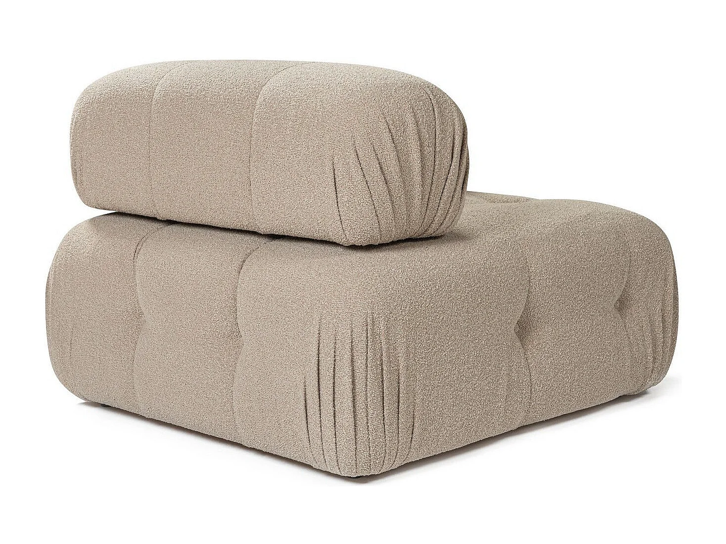 Fauteuil ou module 1 place Nounou Tissu bouclette Pêche