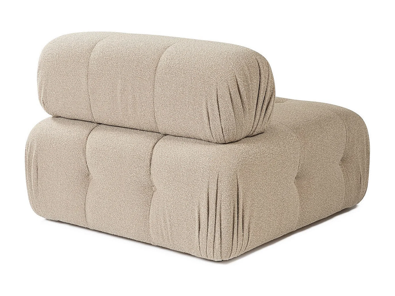 Fauteuil ou module 1 place Nounou Tissu bouclette Pêche