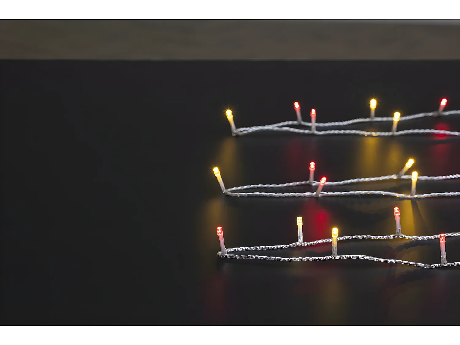 Guirlande Lumineuse Extérieur 20 mètres 200 LED Blanc chaud & Rouge 8 jeux de lumière