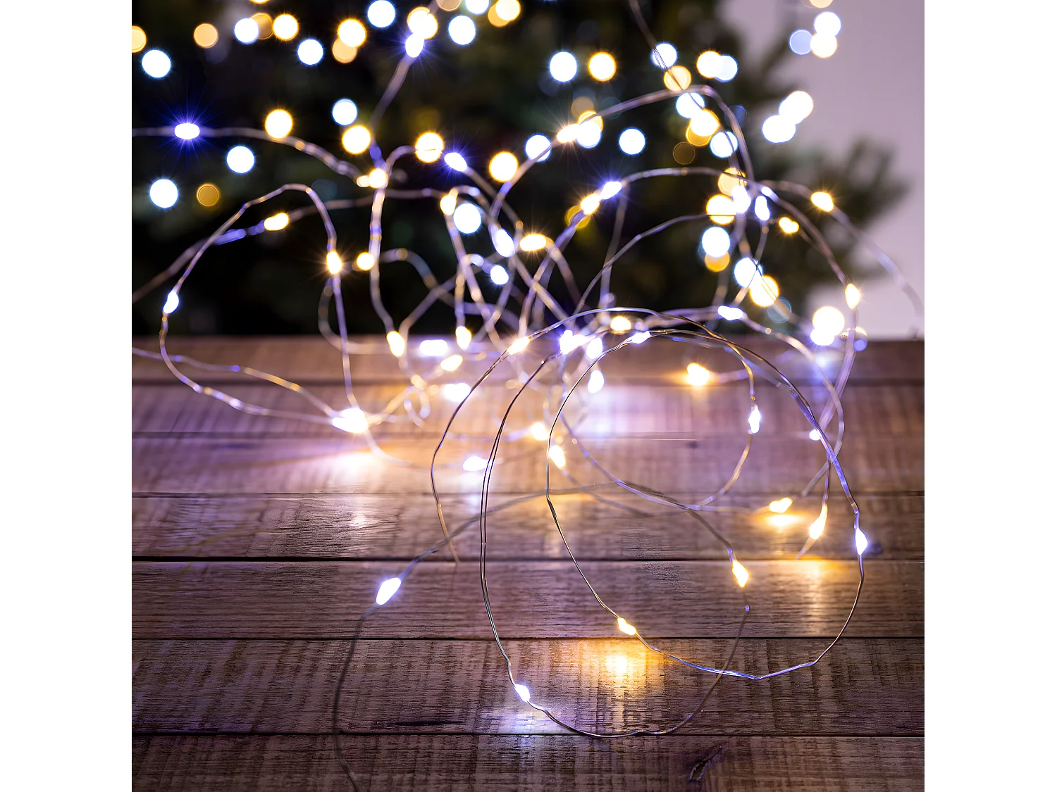 Guirlande Lumineuse Extérieur 20 m 200 MicroLED Blanc mixte 8 jeux de lumière