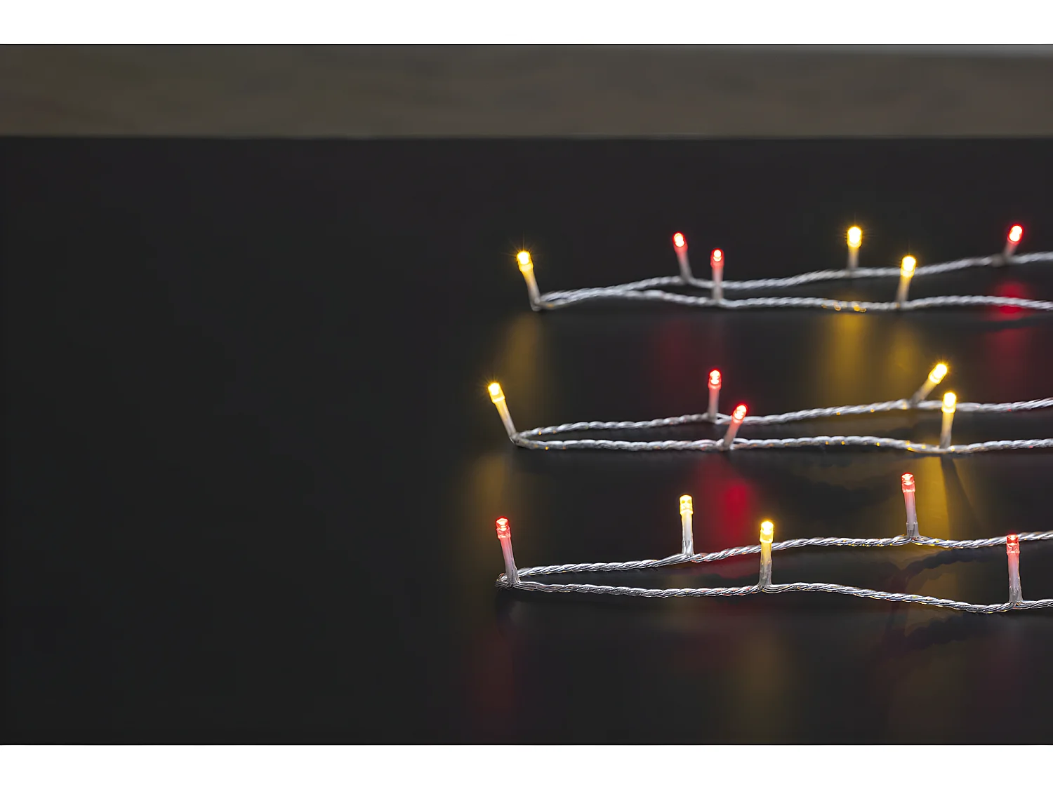 Guirlande Lumineuse Extérieur 10 mètres 100 LED Blanc chaud & Rouge 8 jeux de lumière