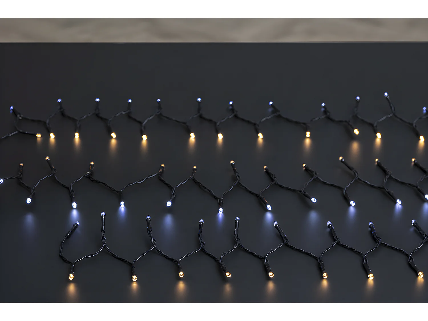 Guirlande lumineuse solaire 5 Mètres 50 LED Blanc mixte 8 jeux de lumière