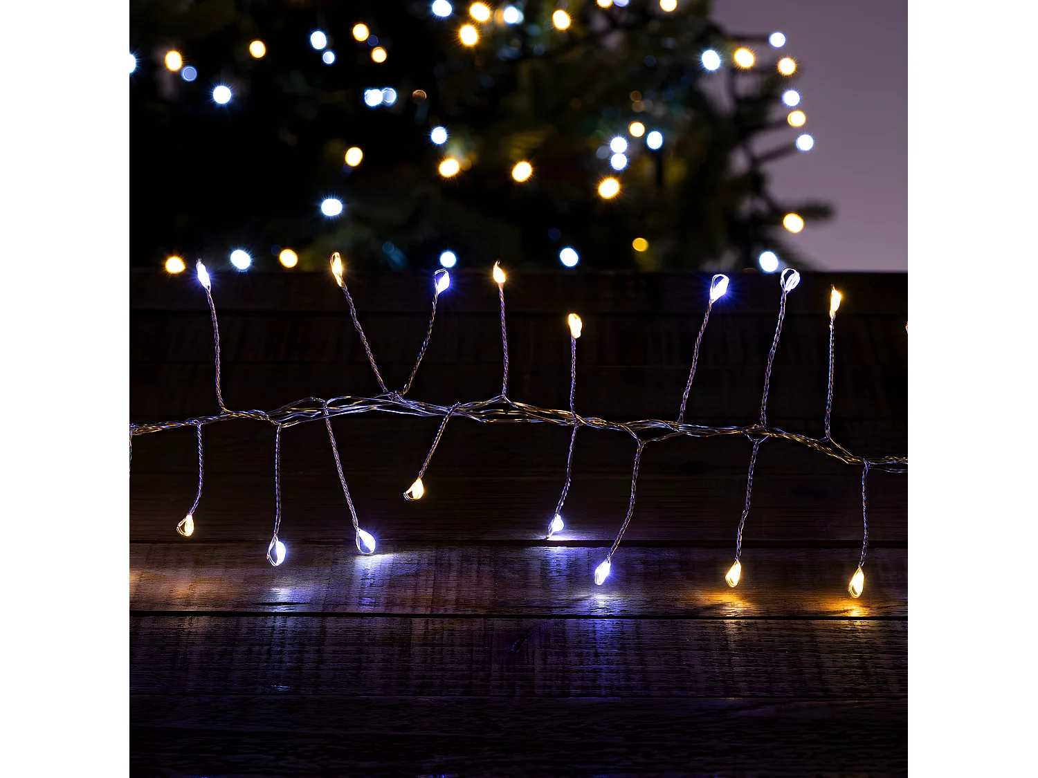 Guirlande lumineuse Boa 10 m 800 MicroLED Blanc mixte 8 Jeux de lumière