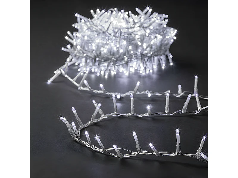 Guirlande Lumineuse Extérieur 50 m 2000 LED Blanc froid et 8 jeux de lumière