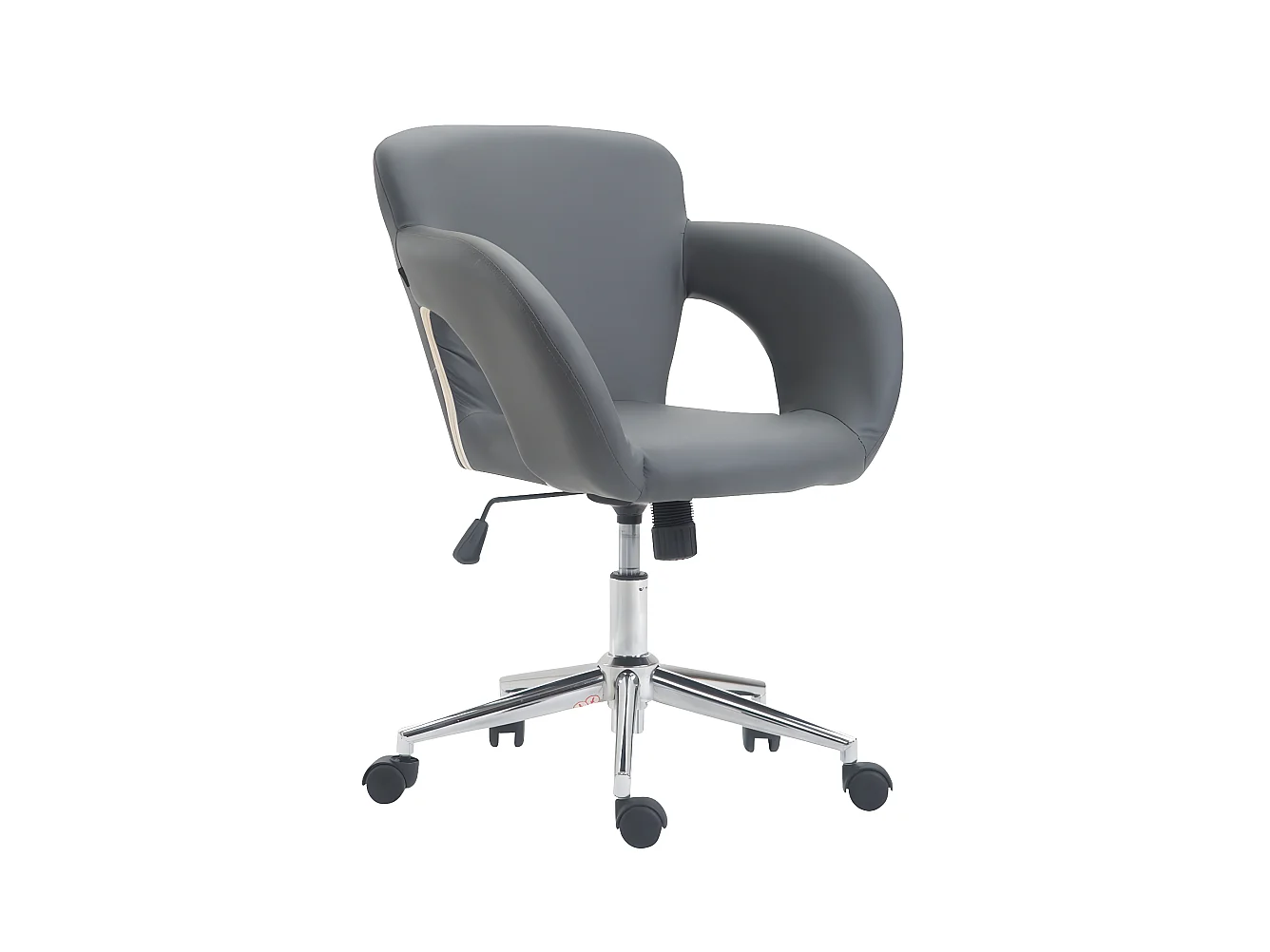 Fauteuil chaise de bureau grise 63 x 55 x 77 cm BUR10345