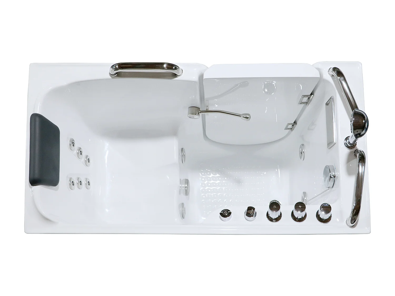 Spa-badekar med dør - 1 siddeplads - 355L - 134,5 x 67,3 x 106 cm - BURAM