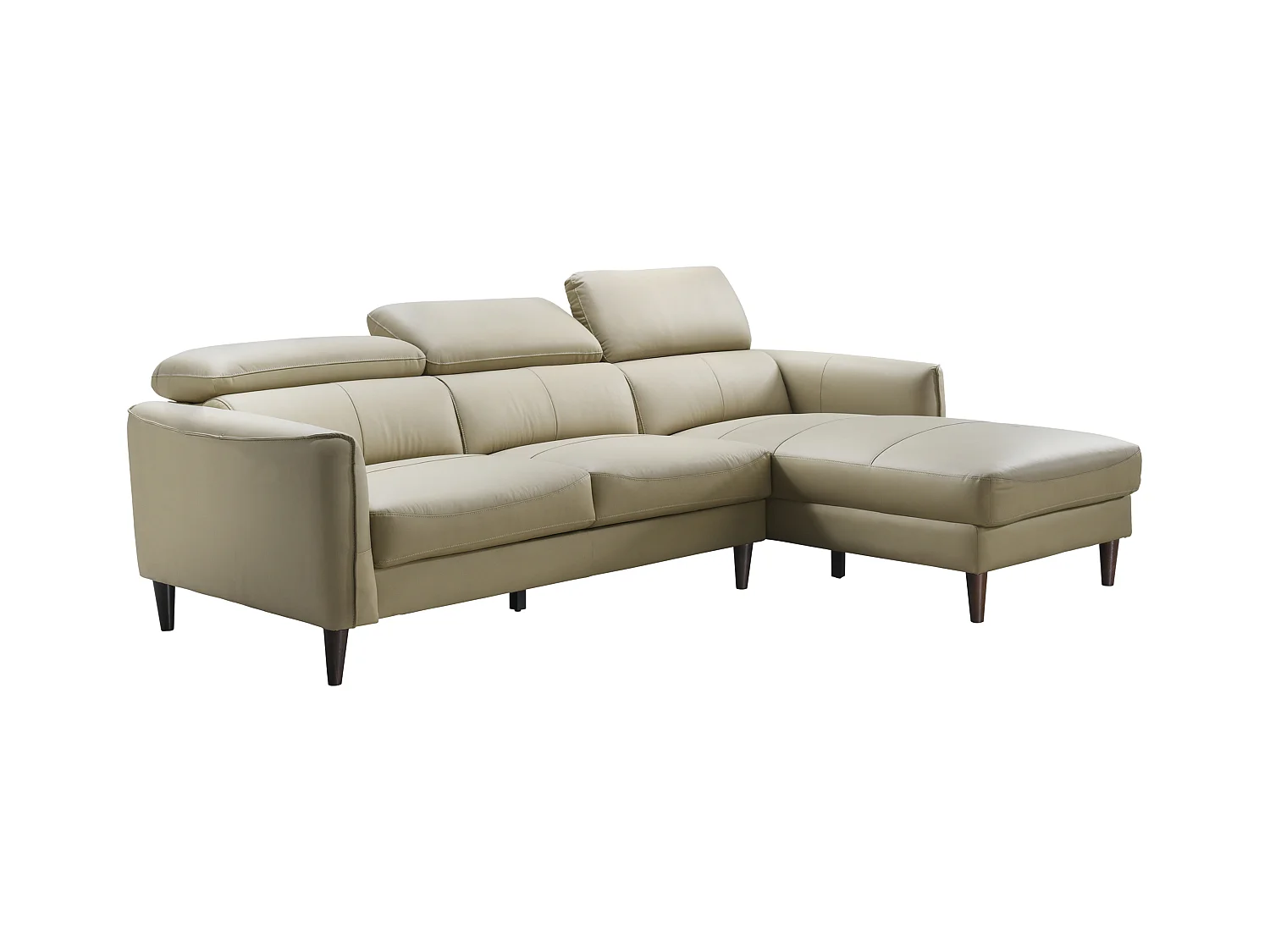 Divano in Pelle di bufalo Beige - Angolo a destra - SALVI