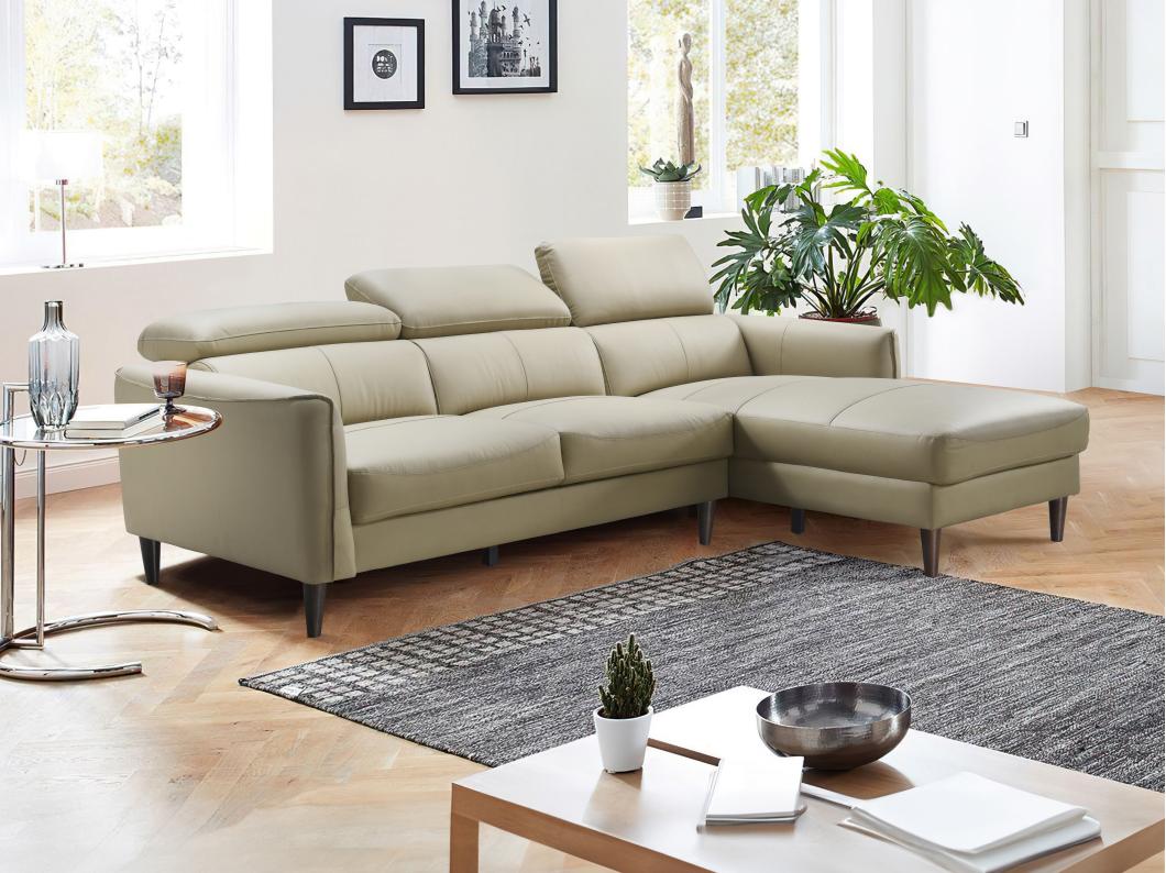 Divano in Pelle di bufalo Beige - Angolo a destra - SALVI