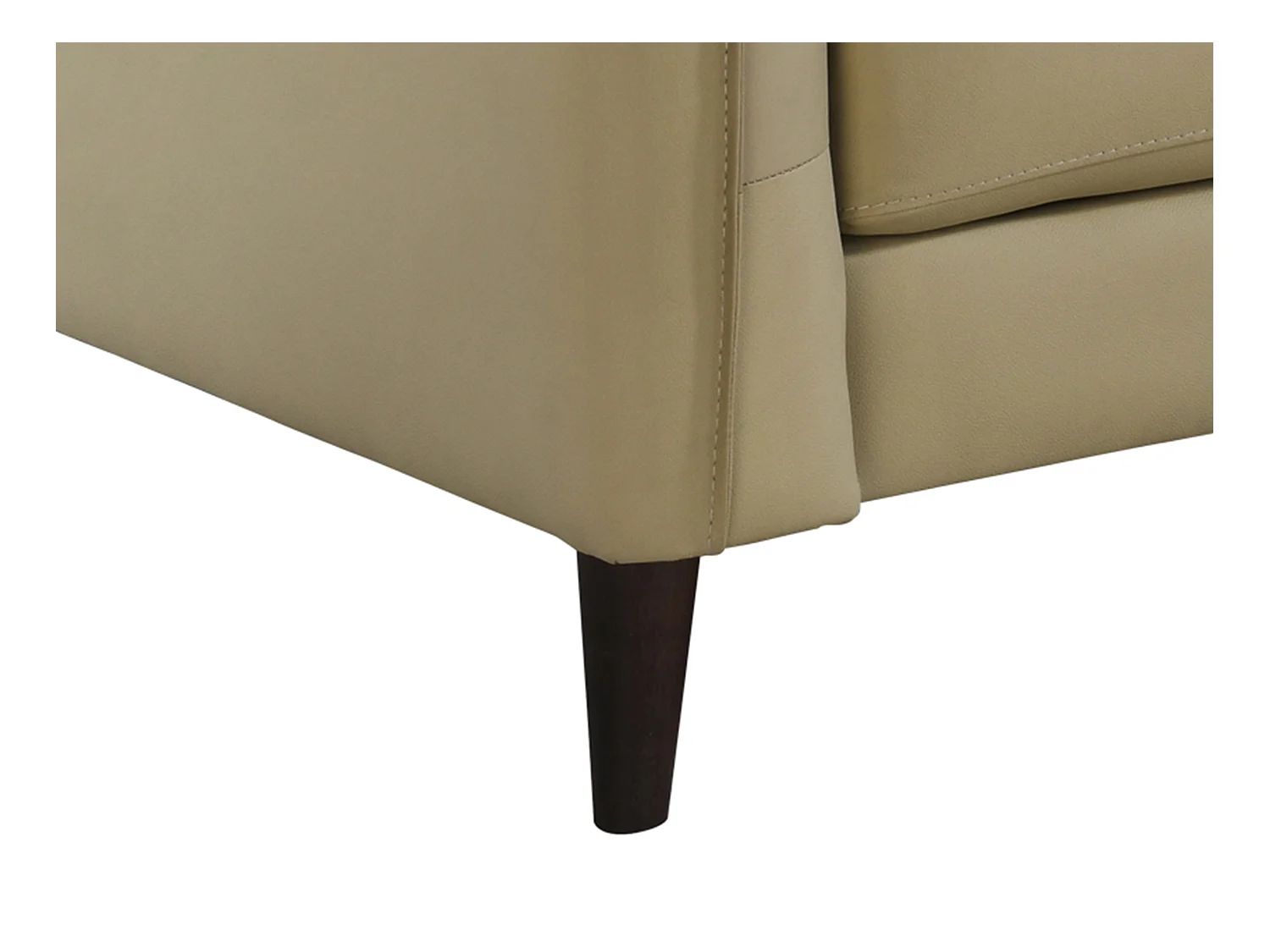 Hoekbank met hoek links van beige buffelleer SALVI