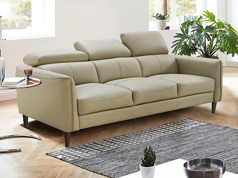 Sofa 3-Sitzer - Büffelleder - Beige - SALVI