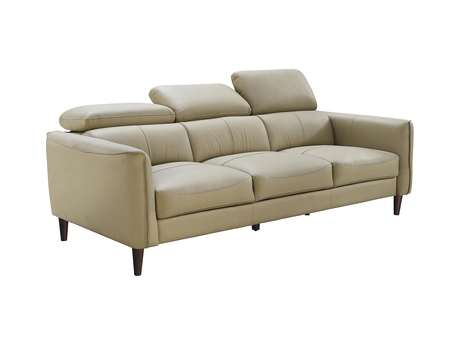 Canapé 3 places en cuir de buffle beige SALVI