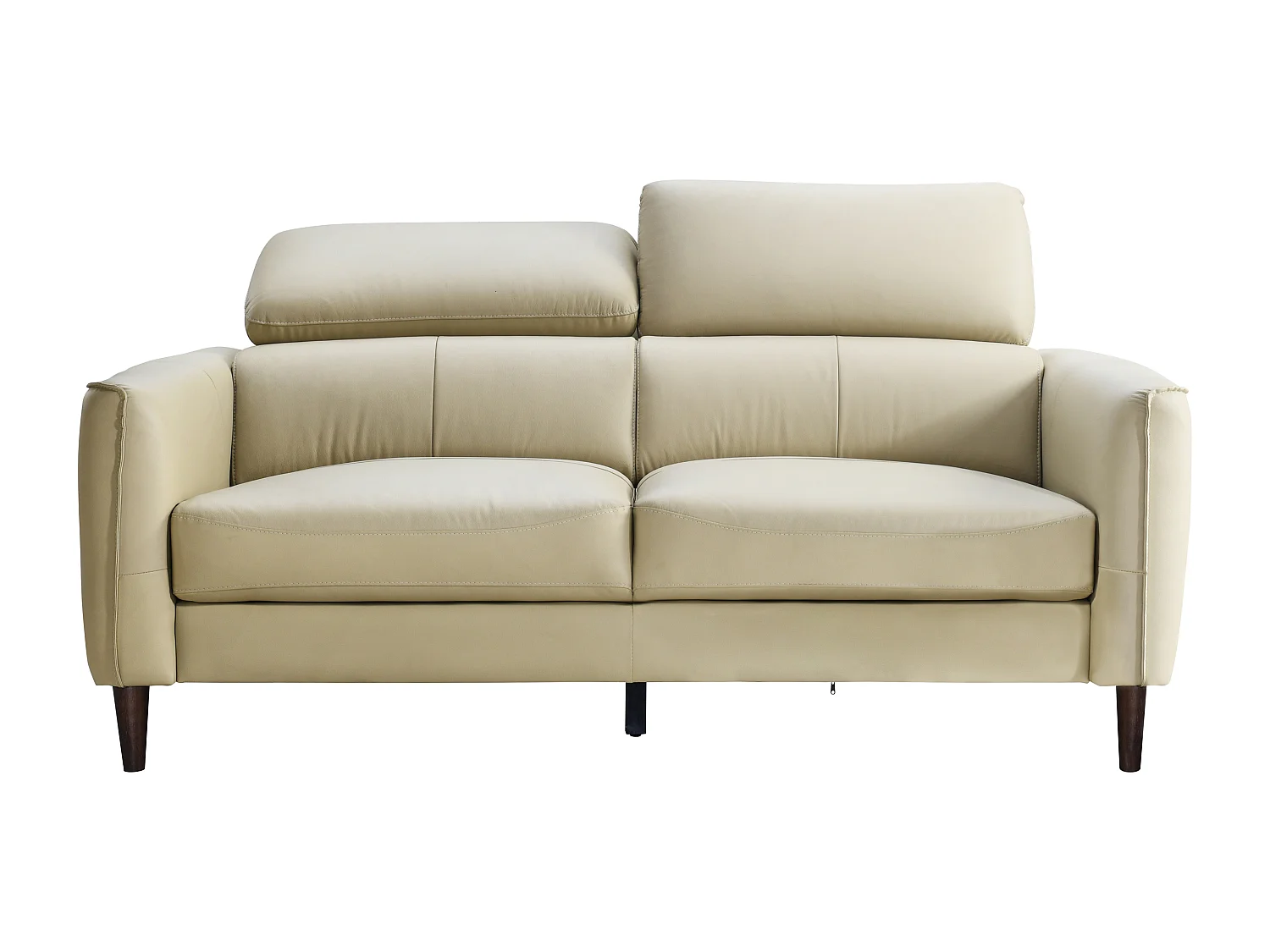 Canapé 2 places en cuir de buffle beige SALVI