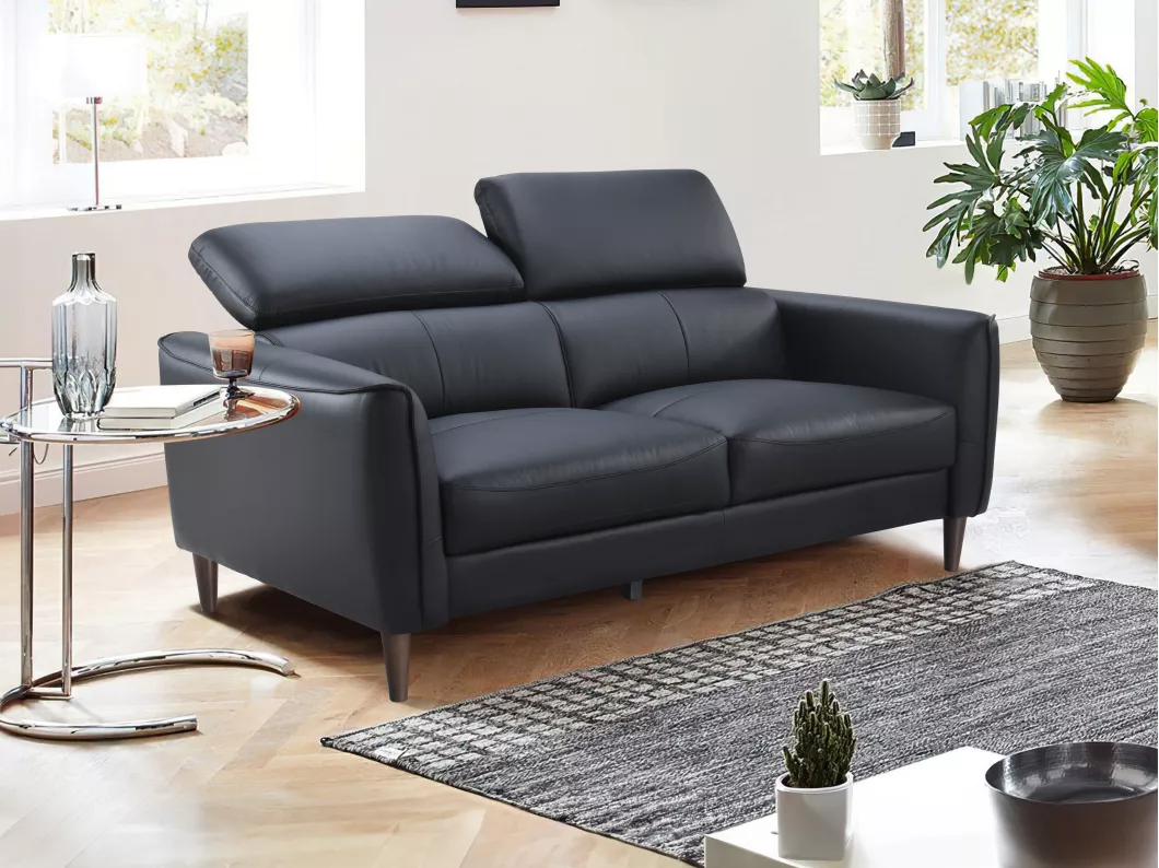 Kauf Unique Sofa 2-Sitzer - Büffelleder - Schwarz - SALVI