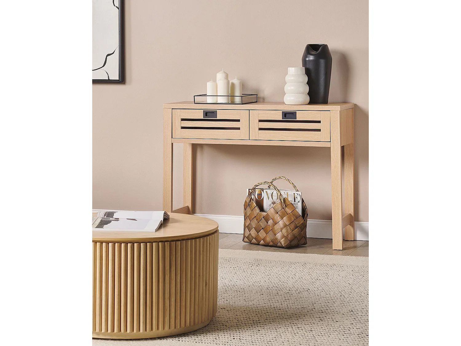 Console RANDA Marron clair