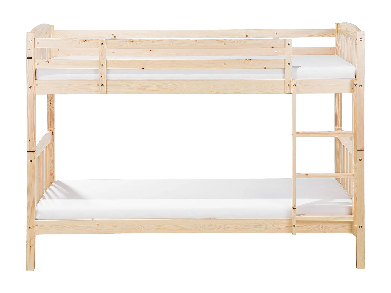 Łóżko piętrowe Drewno sosnowe REVIN 90 x 200 cm Jasnobrązowy