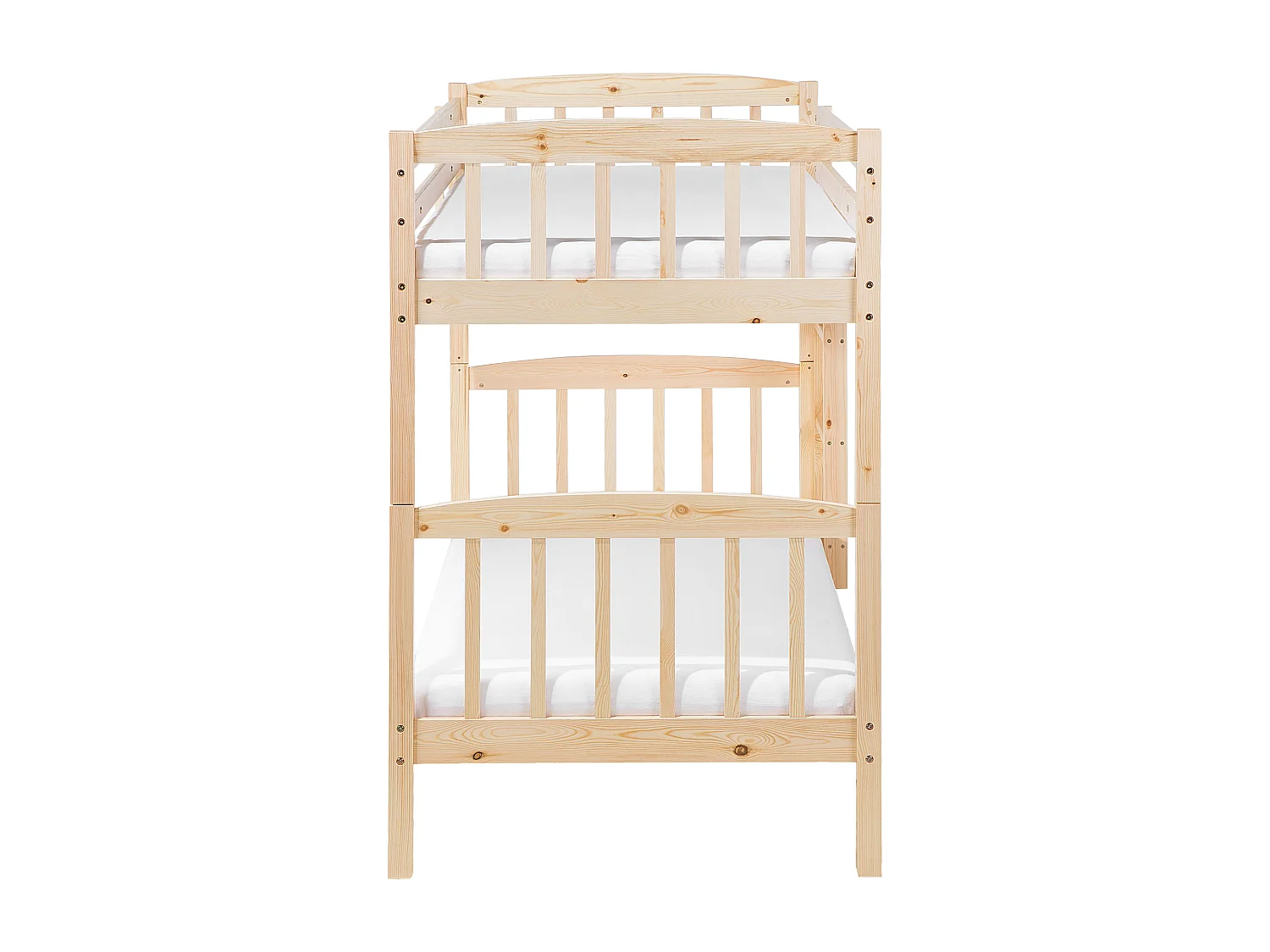 Łóżko piętrowe Drewno sosnowe REVIN 90 x 200 cm Jasnobrązowy