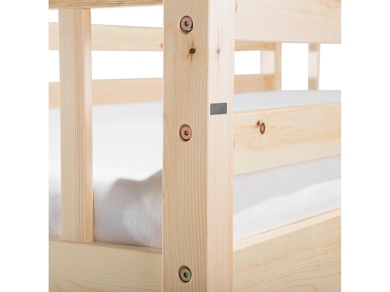 Lit superposé Bois de pin REVIN 90 x 200 cm Marron clair