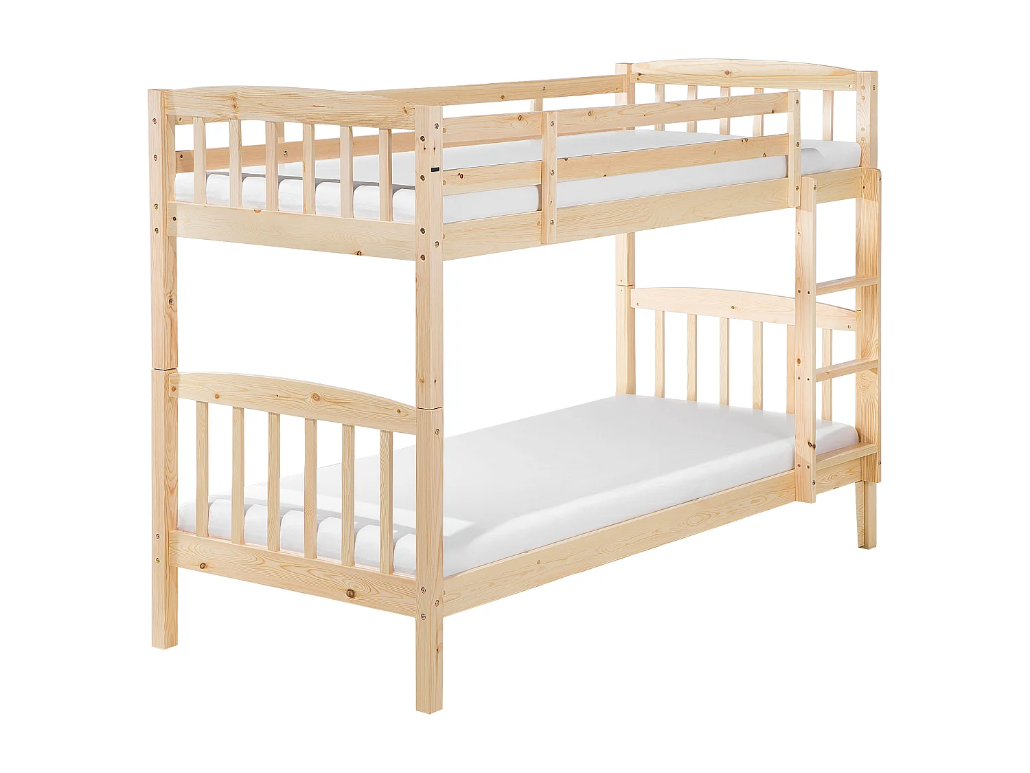 Bunk Bed Pine Wood REVIN 90 x 200 cm (EU Single) Light Brown
