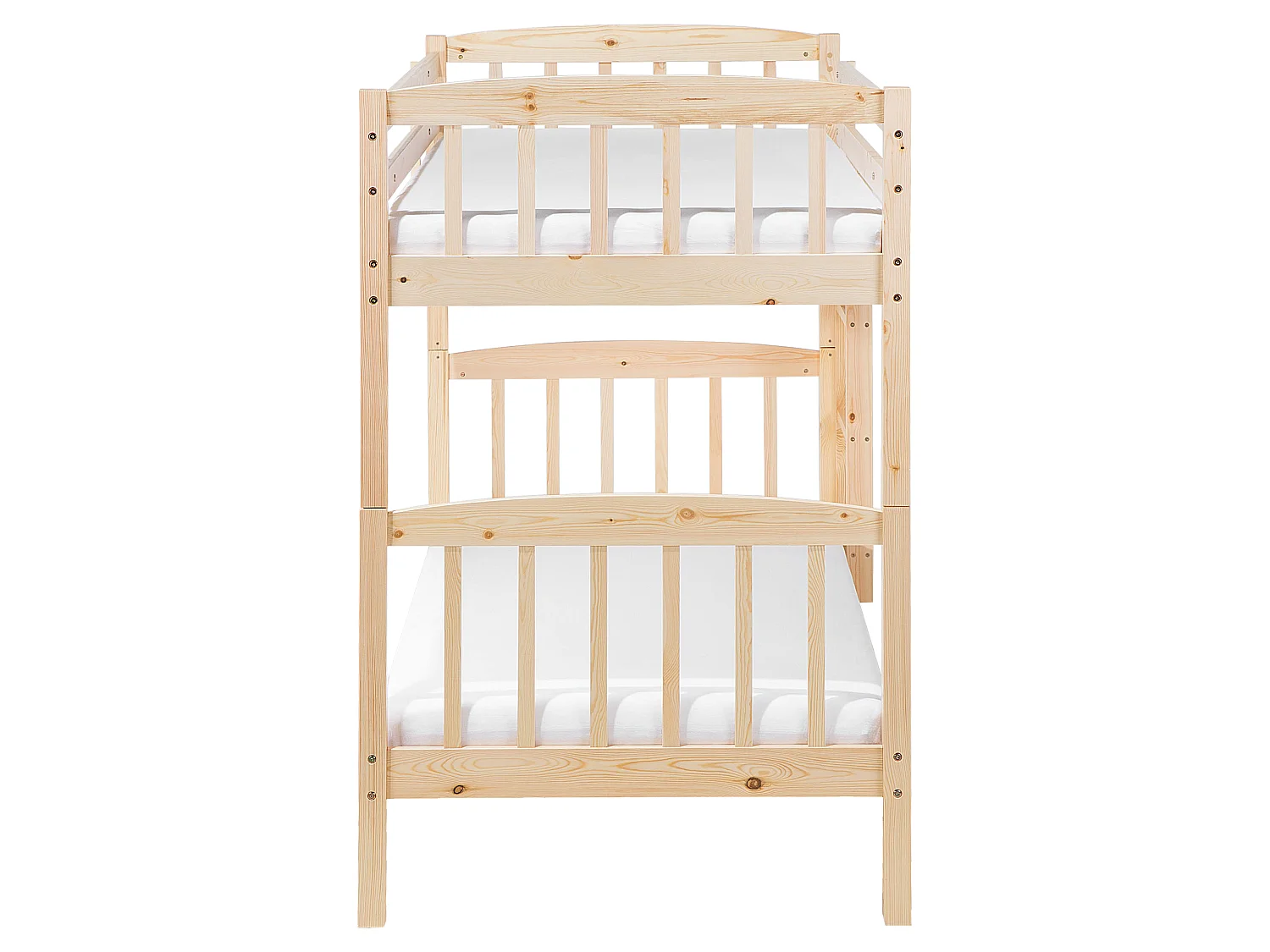 Bunk Bed Pine Wood REVIN 90 x 200 cm (EU Single) Light Brown