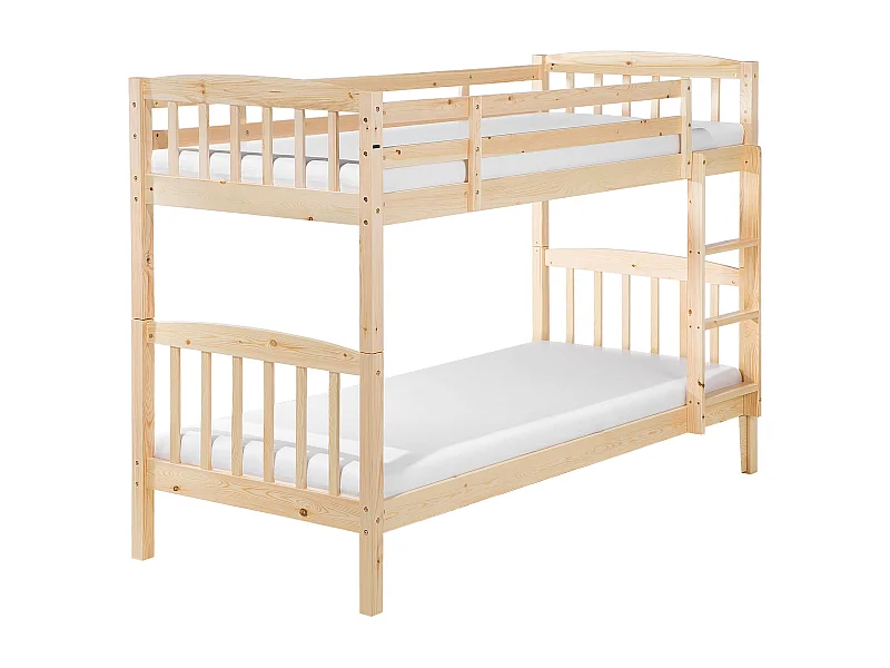 Lit superposé Bois de pin REVIN 90 x 200 cm Marron clair