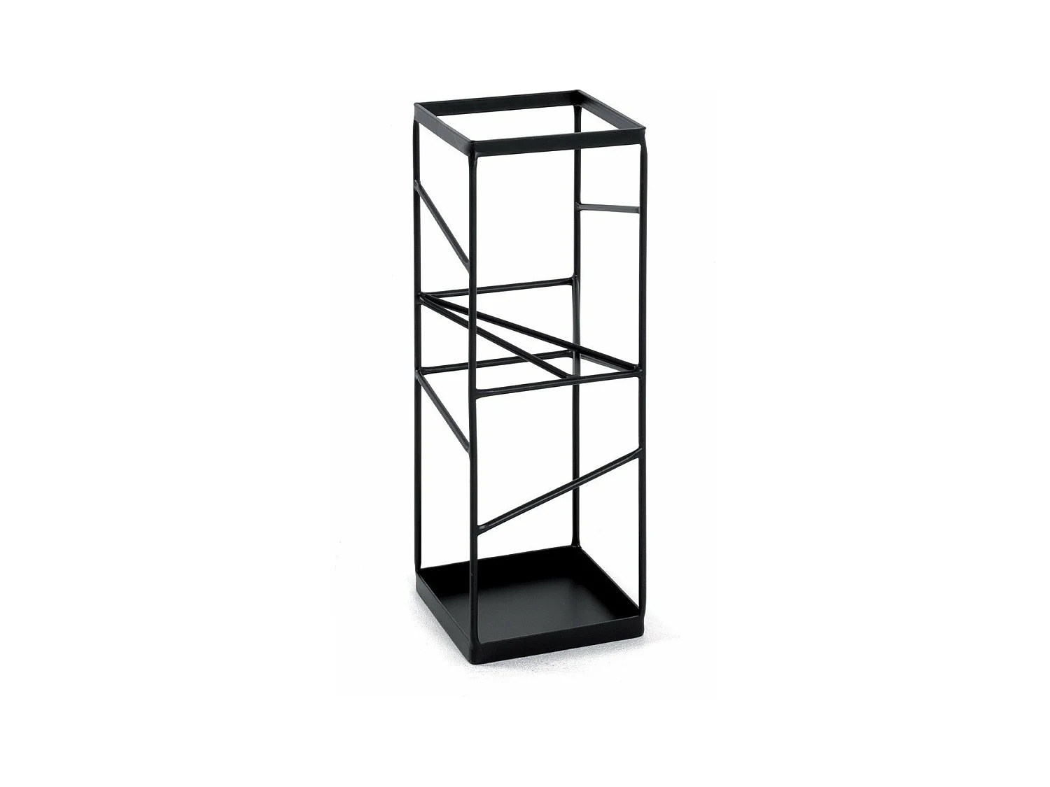 Porte parapluies en métal noir - H49 cm
