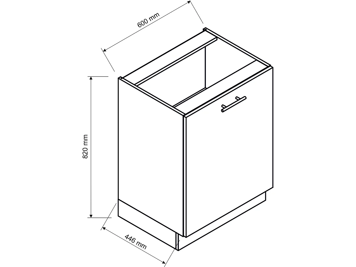 Cuisine complète Mona 8 éléments couleur noir avec plan de travail inclus - Longueur 180/240 cm