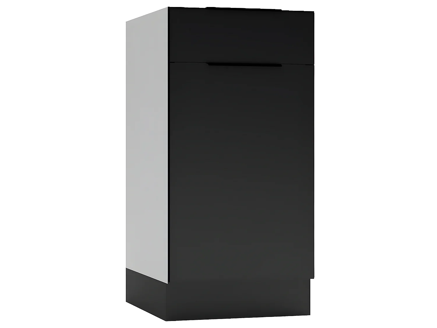 Cuisine complète Mona 8 éléments couleur noir avec plan de travail inclus - Longueur 180/240 cm