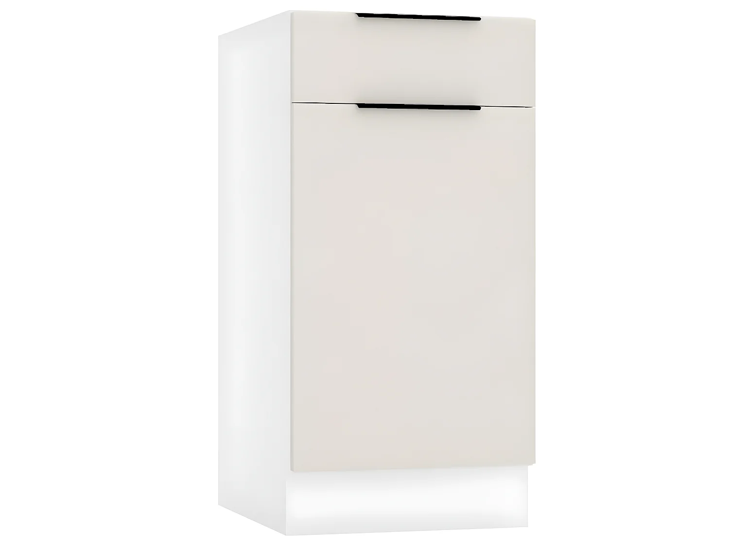 Cuisine complète Sonia 8 éléments couleur beige  -  Longueur 240 cm