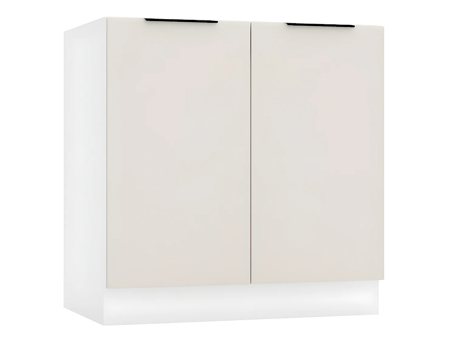 Cuisine complète Sonia 8 éléments couleur beige  -  Longueur 240 cm
