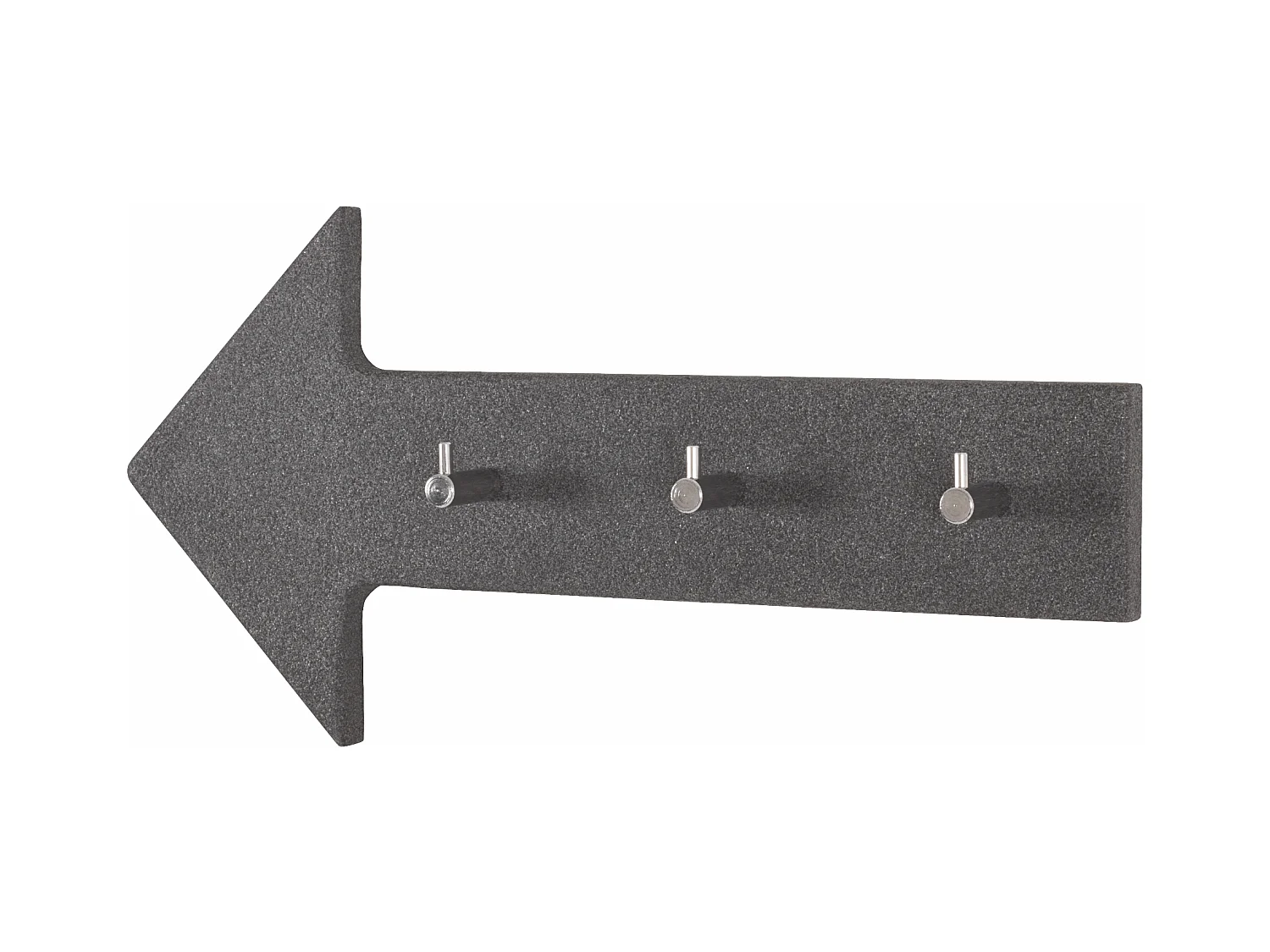 Perchero de pared de diseño Flèche con 3 perchas de granito Antra