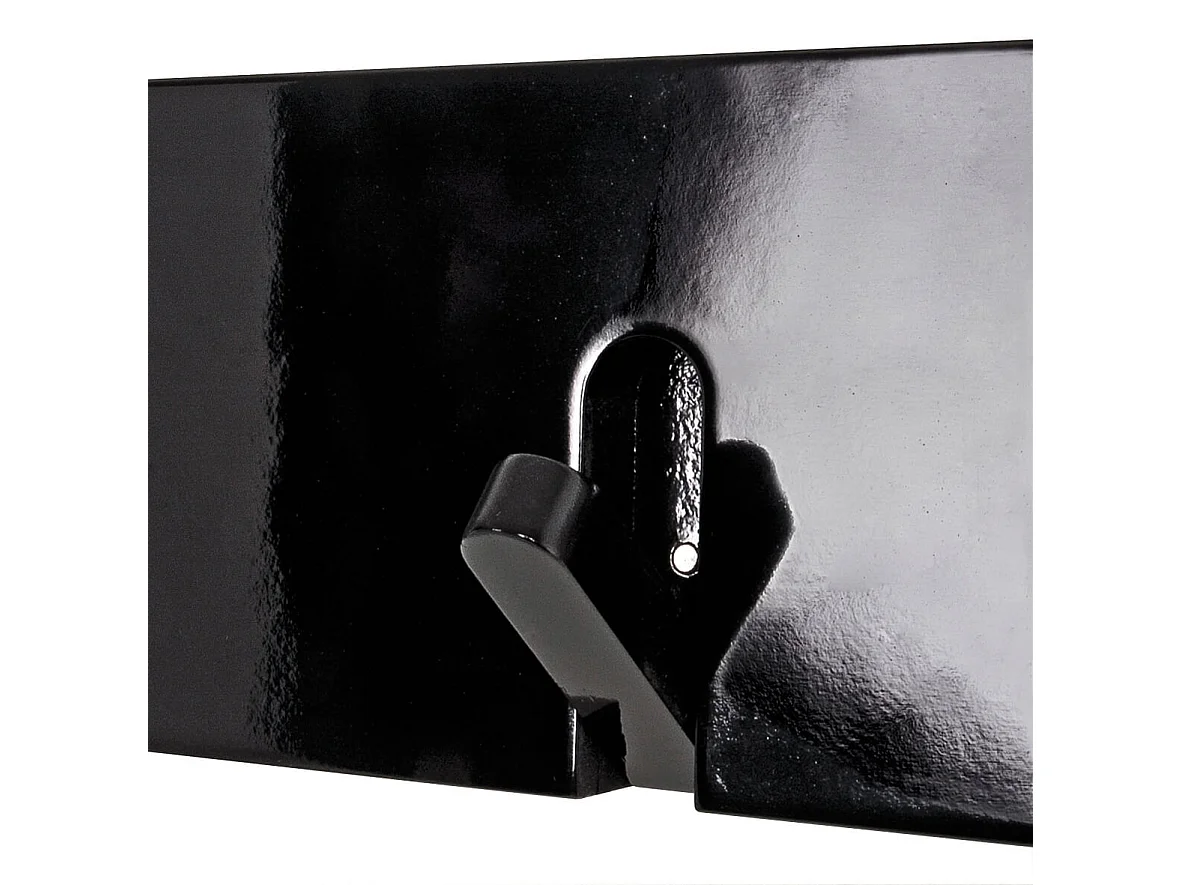 Appendiabiti di design con 5 ganci da parete neri Neli