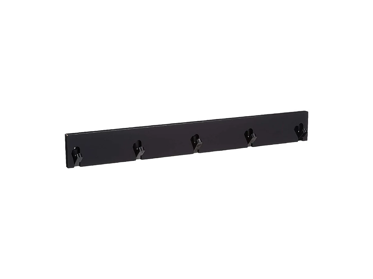 Appendiabiti di design con 5 ganci da parete neri Neli