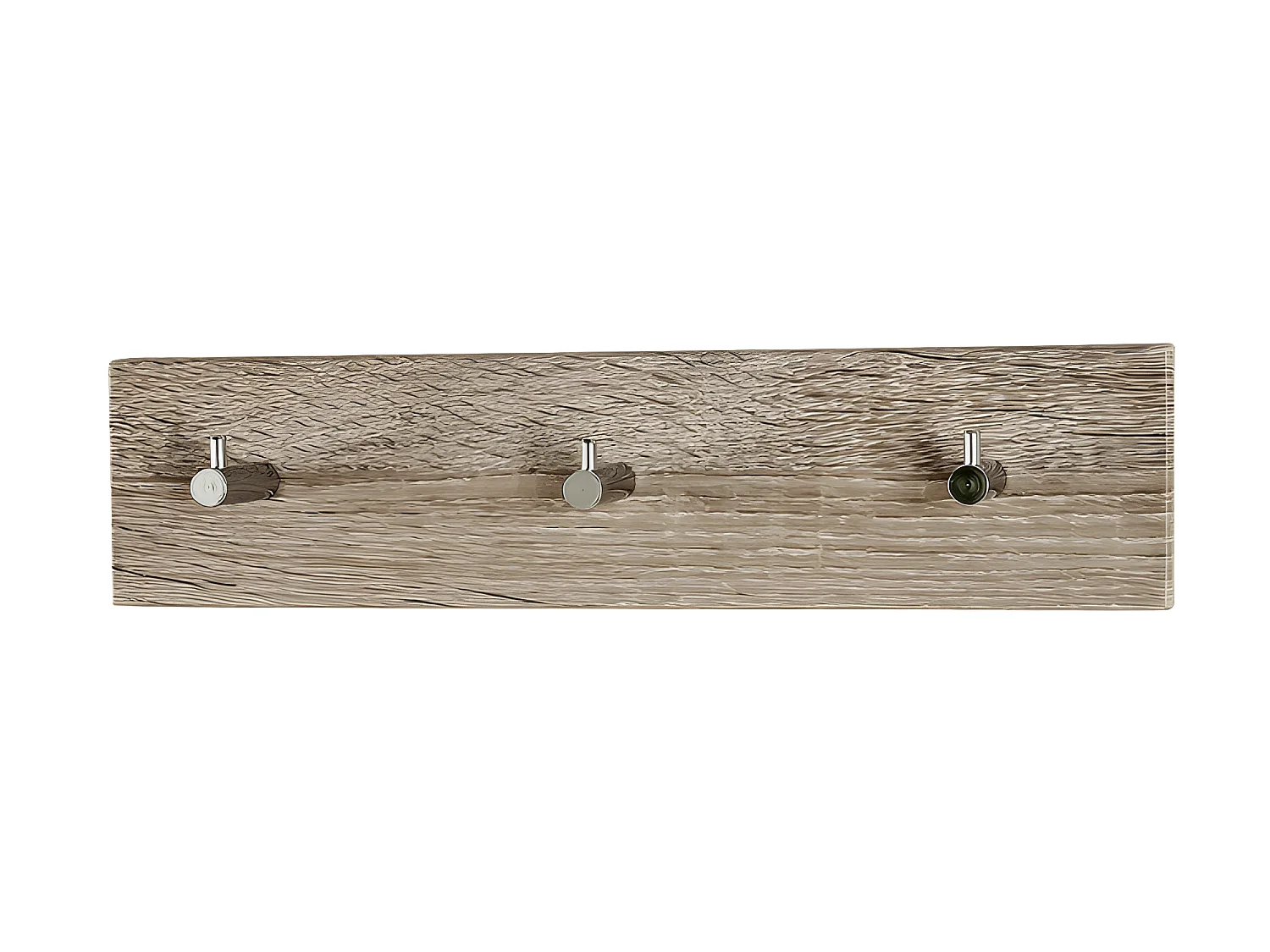 Perchero de pared de diseño con 3 pinzas de roble Novo