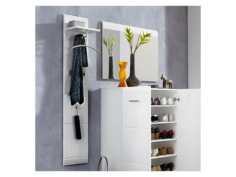 Penderie murale design blanc Alama