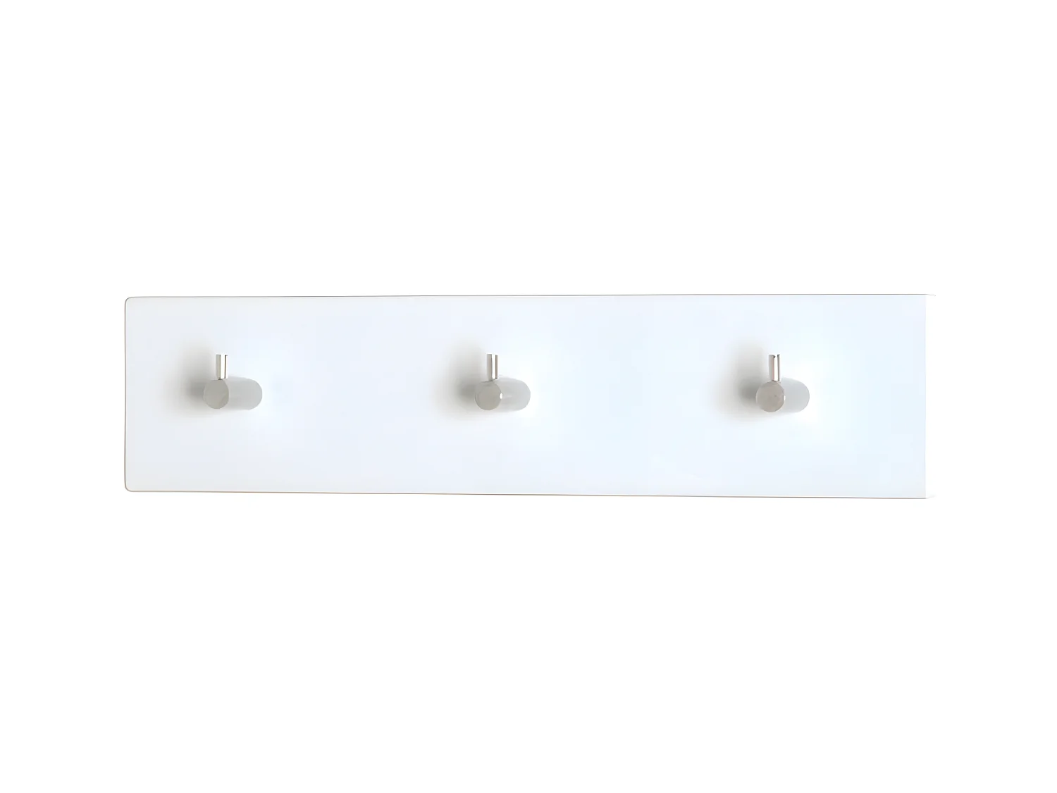 Porte-manteau 3 patères murales design blanc Elio
