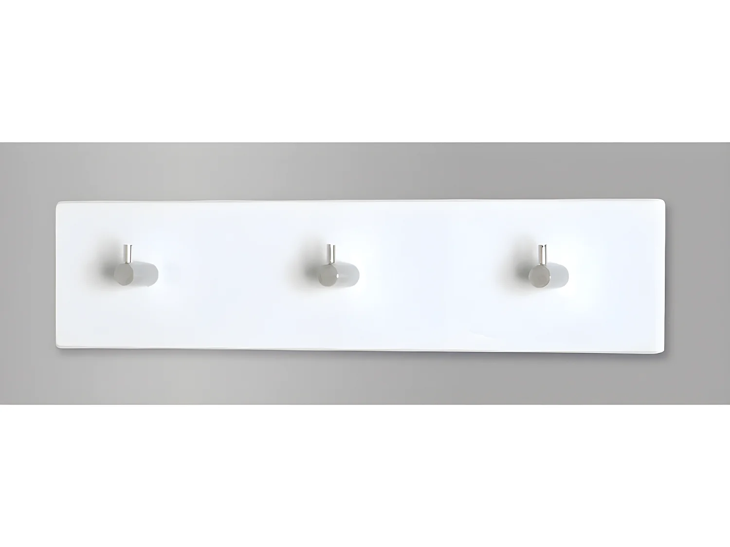 Porte-manteau 3 patères murales design blanc Elio
